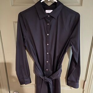 Impeccable condition- worn one time- sophisticated black shirt dress.